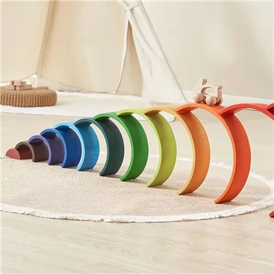 Mainan Pelangi Susun Kayu
